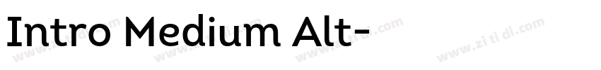 Intro Medium Alt字体转换